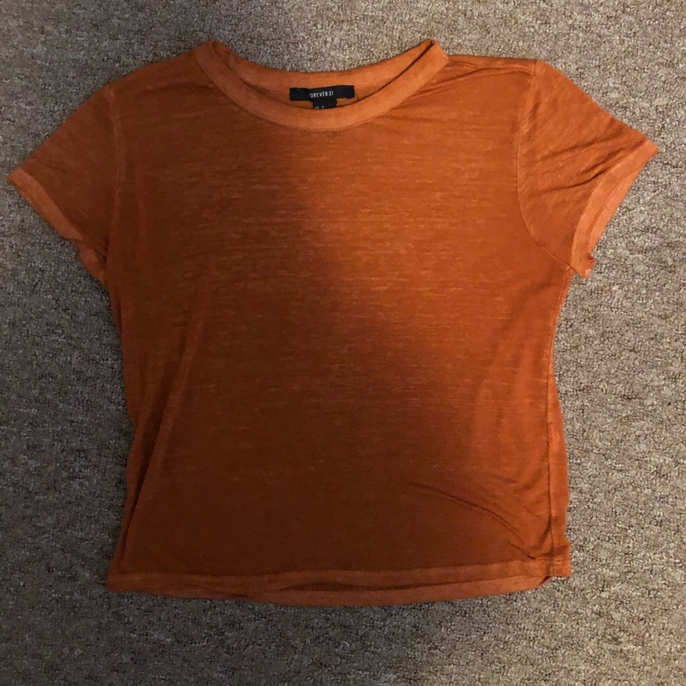 Burnt orange Forever 21 Crop top
